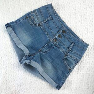 Free w/Purchase- Stretch Denim High Waisted Shorts